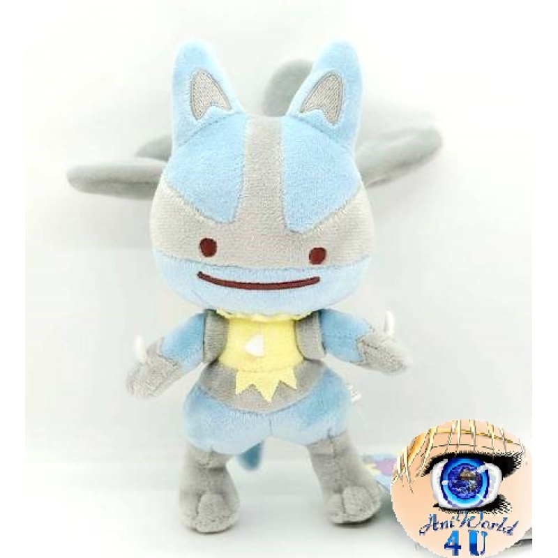Officiële Pokemon center knuffel Ditto transform Lucario +/- 19cm